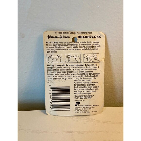 VTG (2) Sealed Tek Pro Toothbrush Johnson Reach Floss Easy Slide SET Soft Straig - Picture 5 of 6